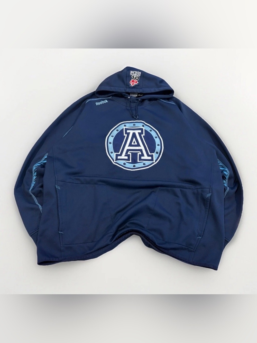 Reebok CFL Toronto Argonauts Sideline Hoodie Size 2XL Embroidered Football Rare